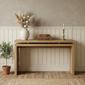 60 Inch Brown Wood Double Surface Console Table