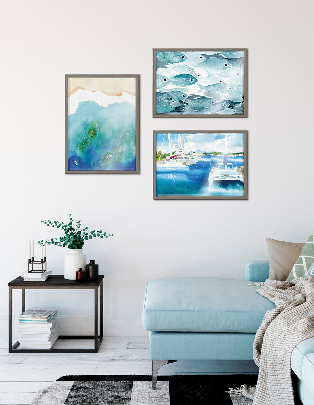 Blake Summer is for Sailing Framed Printed Glass by Janet Meinke-Lau