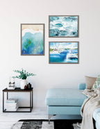 Blake Summer is for Sailing Framed Printed Glass by Janet Meinke-Lau