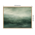 Tonal Abstract Comforting Sage Emerald Forest Green Landscape Horizontal by The Creative Bunch Studio Framed Canvas Wall Art Print