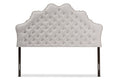 Baxton Studio Hilda Modern and Contemporary Greyish Beige Fabric Queen Size Headboard