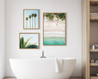 Sylvie Tropical Beach Framed Canvas Set