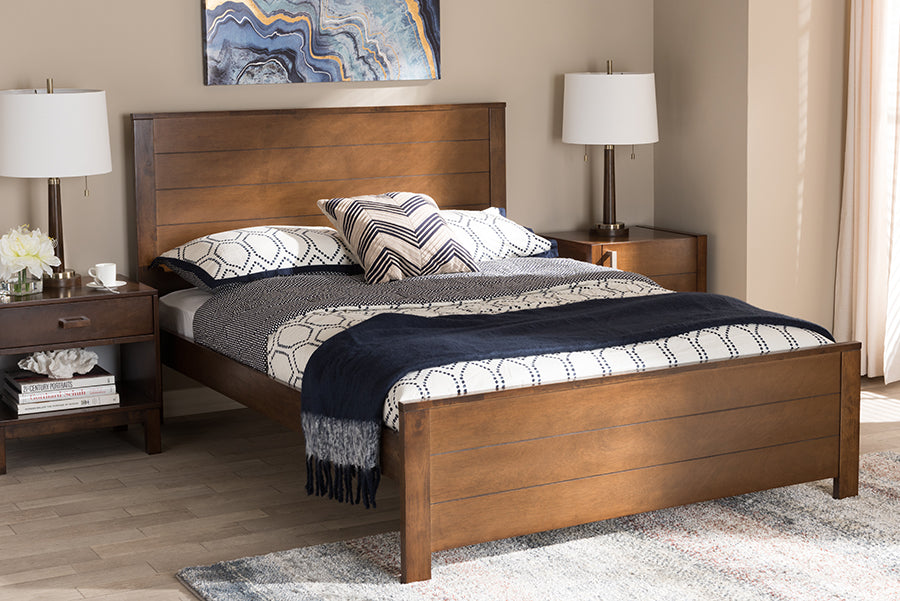 Baxton Studio Catalina Modern Classic Mission Style Brownfinished Wood Full Platform Bed