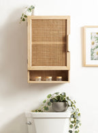 Ori Rattan Wall Cabinet with Cubby