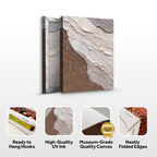 Abstract Earthy Waves Wall Art