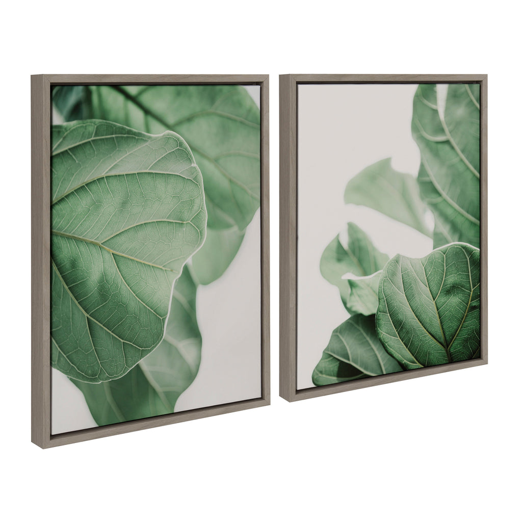 Sylvie Plant Study 6 and Plant Study 7 Framed Canvas Set by Alicia Abla