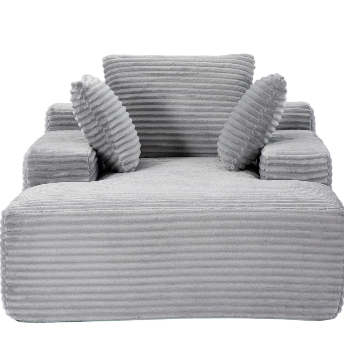 Oversized Chaise Lounge Chair Cozy Cloud Couch With 3 Throw Pillows And Wide Armrest