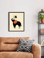 Sylvie Modern Elephant Framed Canvas by Amber Leaders Designs