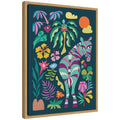 Sylvie Wildlife Safari Zebra Framed Canvas by Rachel Lee
