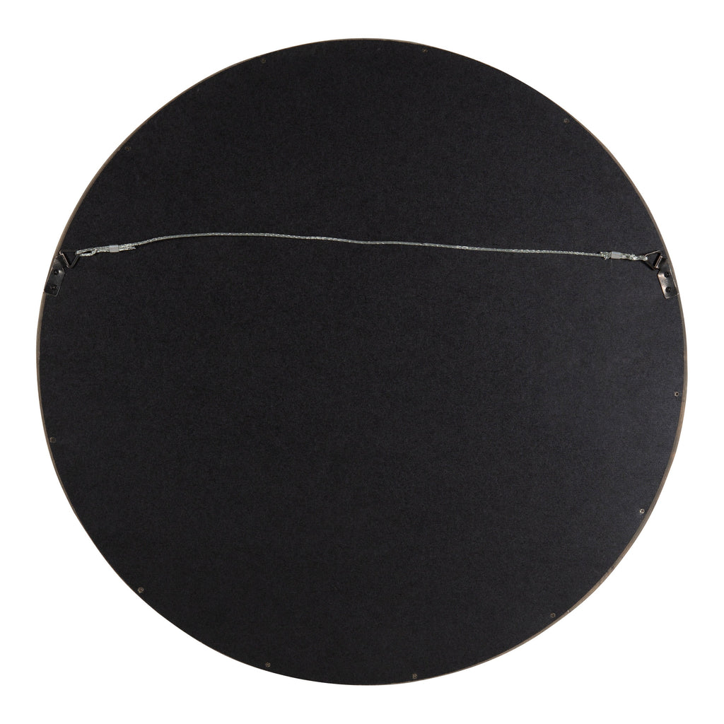 Hutton Round Wood Wall Mirror