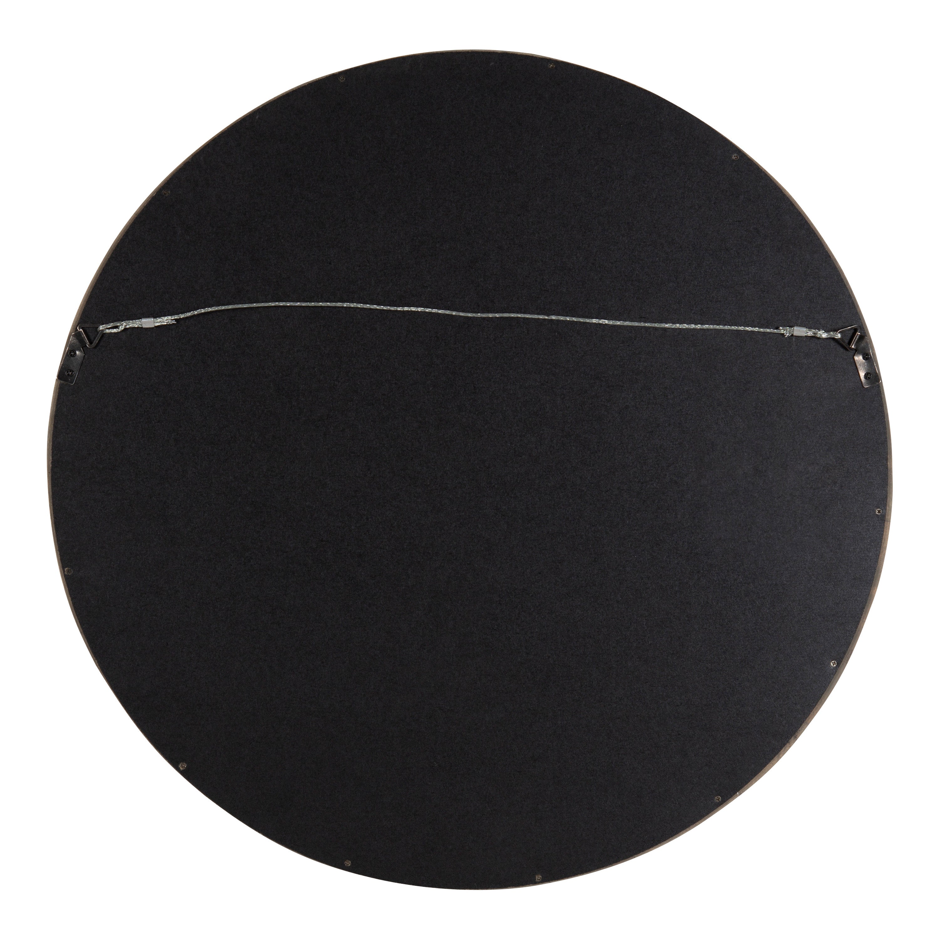 Hutton Round Wood Wall Mirror