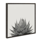 Sylvie Haze Aloe Succulent Framed Canvas by The Creative Bunch Studio