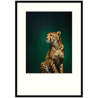 Twilight Emerald Green Leopard by The Creative Bunch Studio Framed Wall Art Print