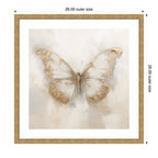 Framed Art Butterfly Neutral 2 by The Creative Bunch Studio