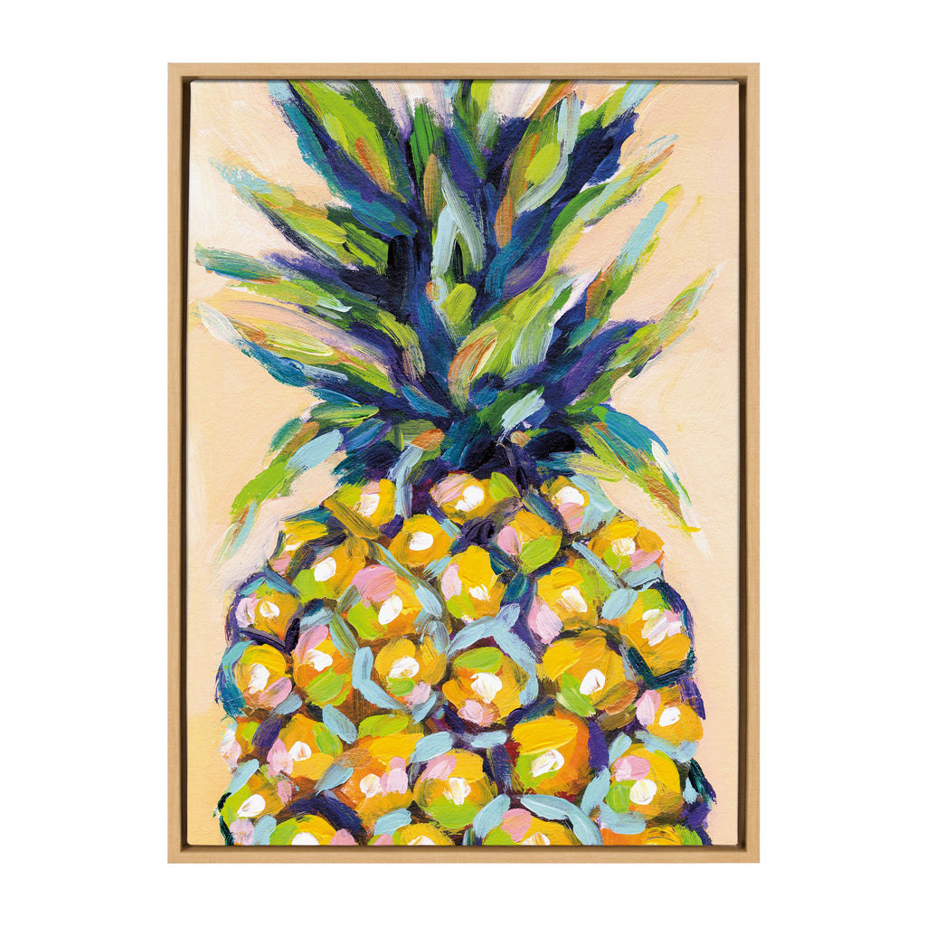 Sylvie Pineapple Study No 2 Framed Canvas by Rachel Christopoulos