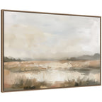Neutral Abstract Landscape by The Creative Bunch Studio Framed Canvas Wall Art Print