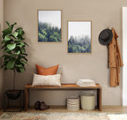 Sylvie Lush Green Forest on a Foggy Day Framed Canvas Set by The Creative Bunch Studio