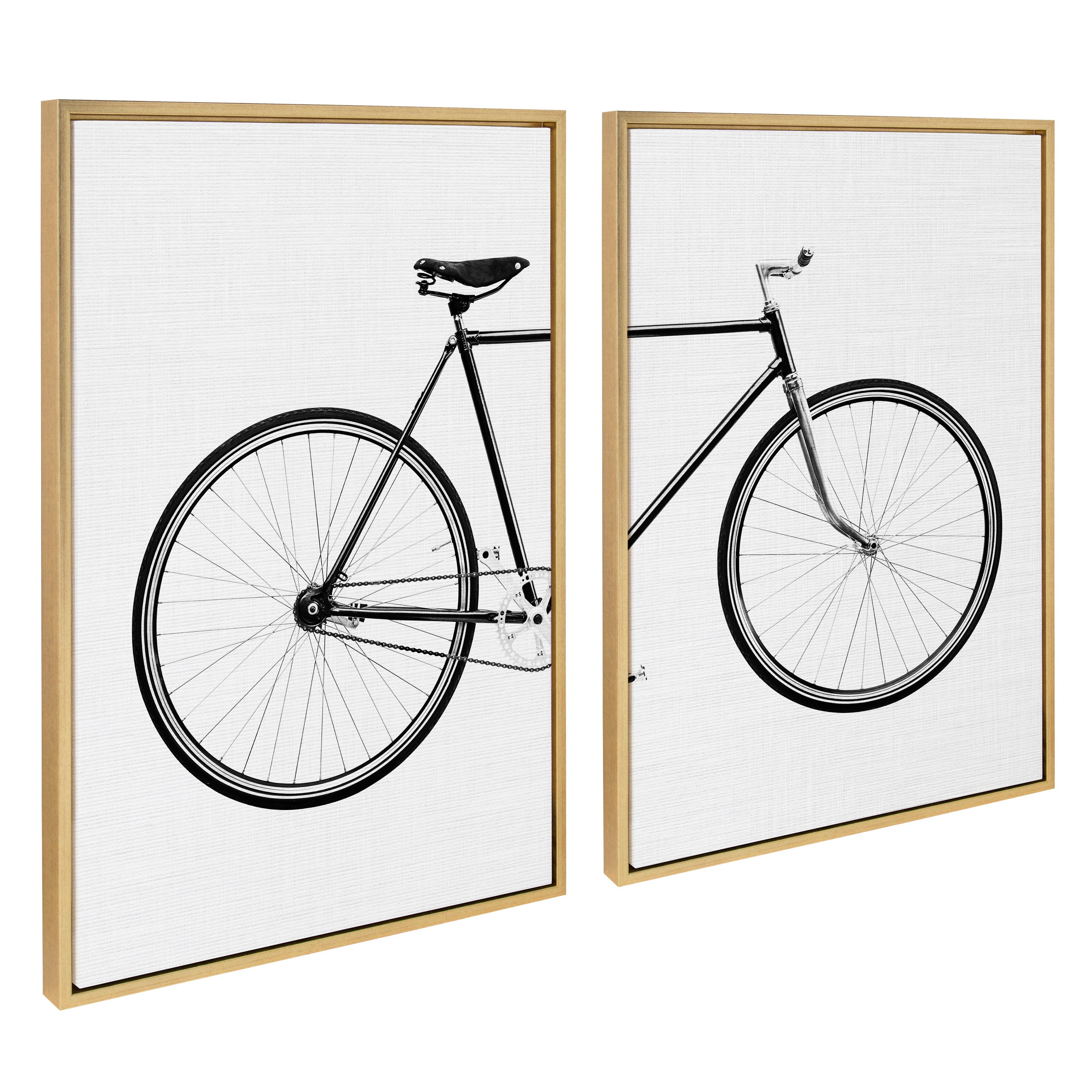 Sylvie Bicycle Framed Canvas by Simon Te of Tai Prints