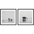 Humpback Whale 2 Piece Framed Wall Art Print Set by Laura Evans