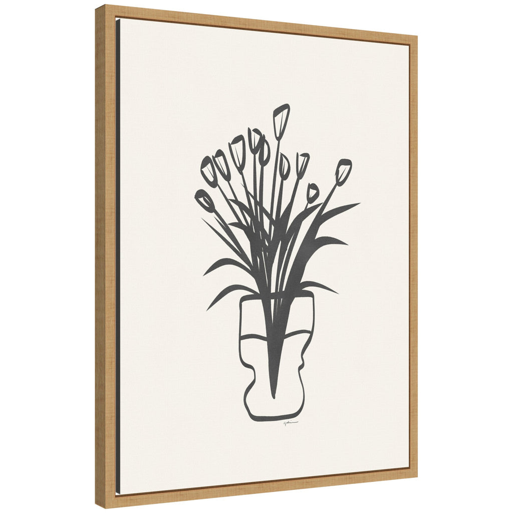 Tulips by Gabrielly Guedes Framed Canvas Wall Art Print