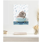 Sylvie Young Elephant in Under the Sea Bathtub Framed Canvas by Amy Peterson