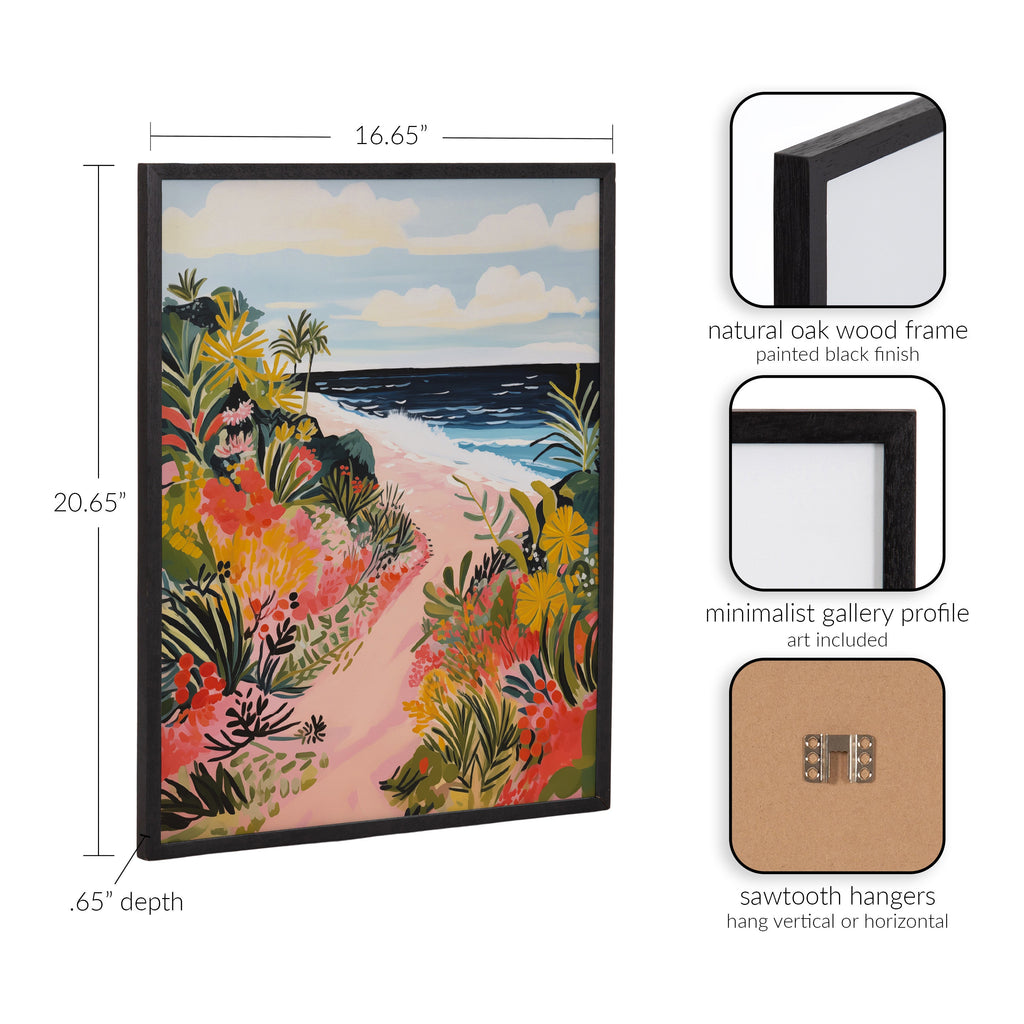 Gallery Tropical Bright Ocean Path Landscape Print by The Creative Bunch Studio
