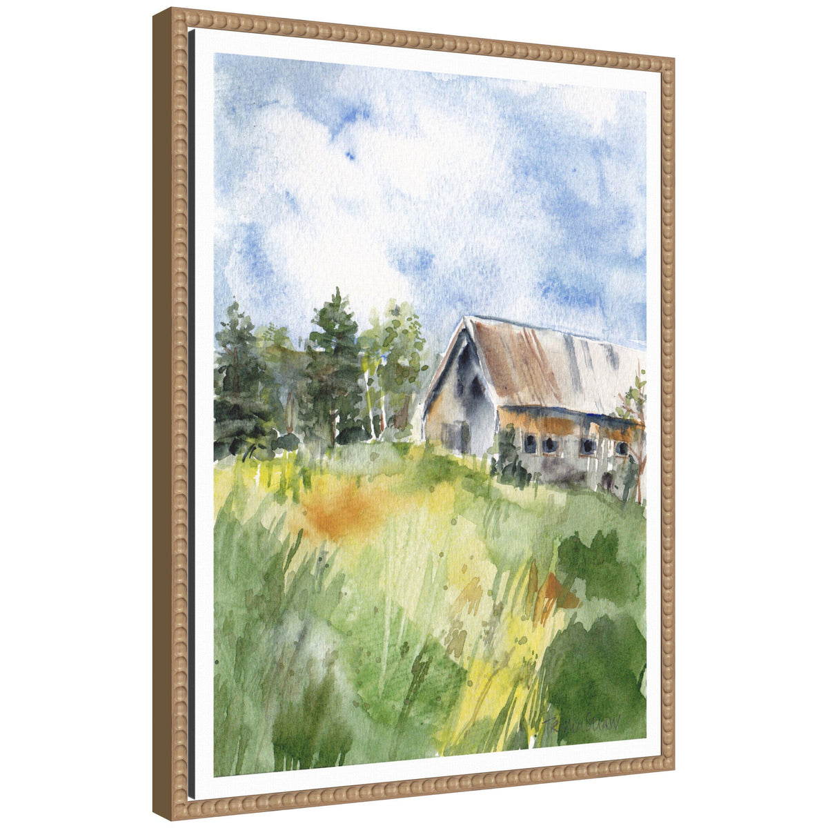 Sylvie Vermont Barn in Summer Framed Canvas by Patricia Shaw