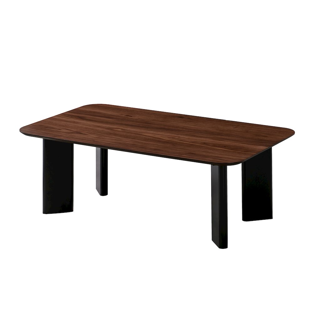 Joss Rectangular Shape Modern Wood Coffee Table in Walnut