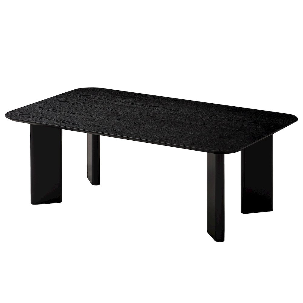 Joss Rectangular Shape Modern Wood Coffee Table in Black Ash