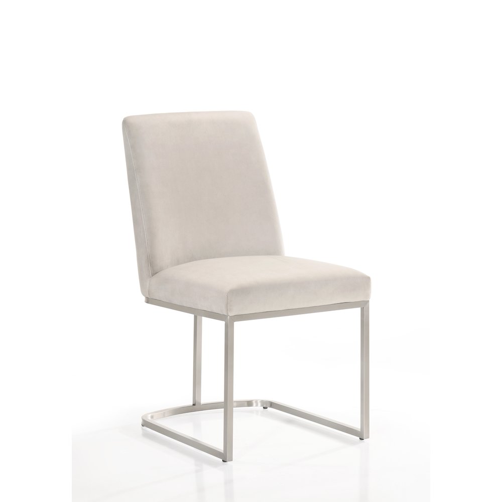Sydney 19.1 Steel/Velvet Dining Chairs in Abalone Gray (Set of 2)