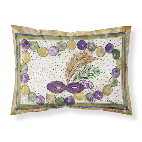 'Caroline'S Treasures 8059Pillowcase Mardi Gras Beads Moisture Wicking Fabric Standard Pillowcase, Large, Multicolor'