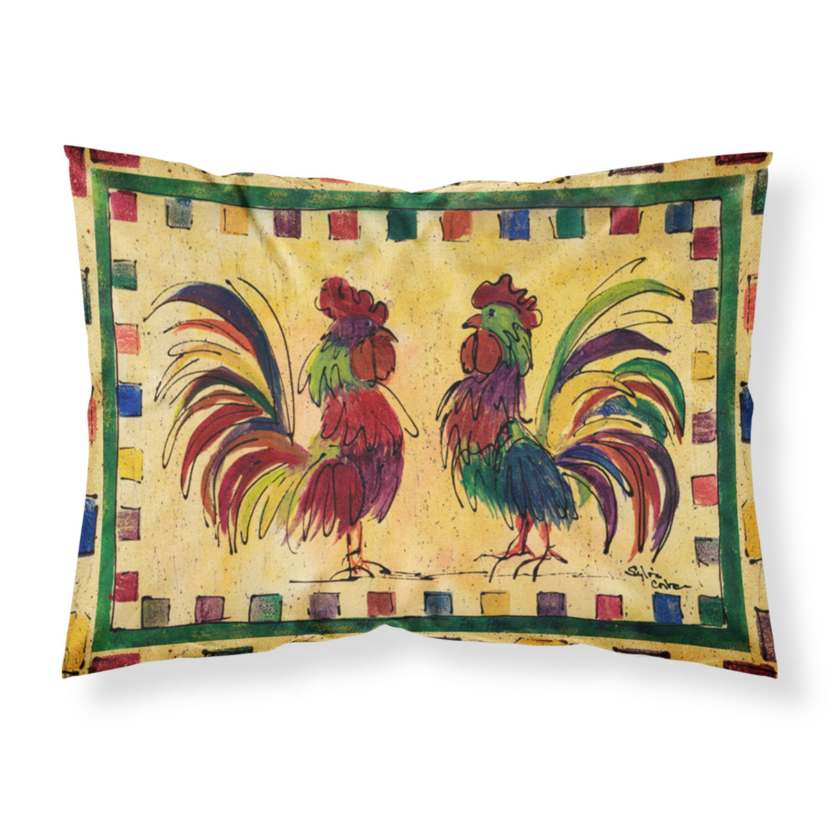'Caroline'S Treasures 8062Pillowcase Bird-Rooster Moisture Wicking Fabric Standard Pillowcase, Large, Multicolor'