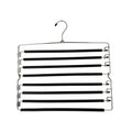 8-Tier Foldable Trouser Hanger, Removable Padded Bars, 8-Pair Capacity, Chrome Finish