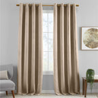 Elrene Home Fashions Sunveil Huxley Geometric Blackout Window Curtain Panel, 52X84, Taupe
