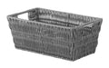 Whitmor Rattique Small Shelf Tote Grey