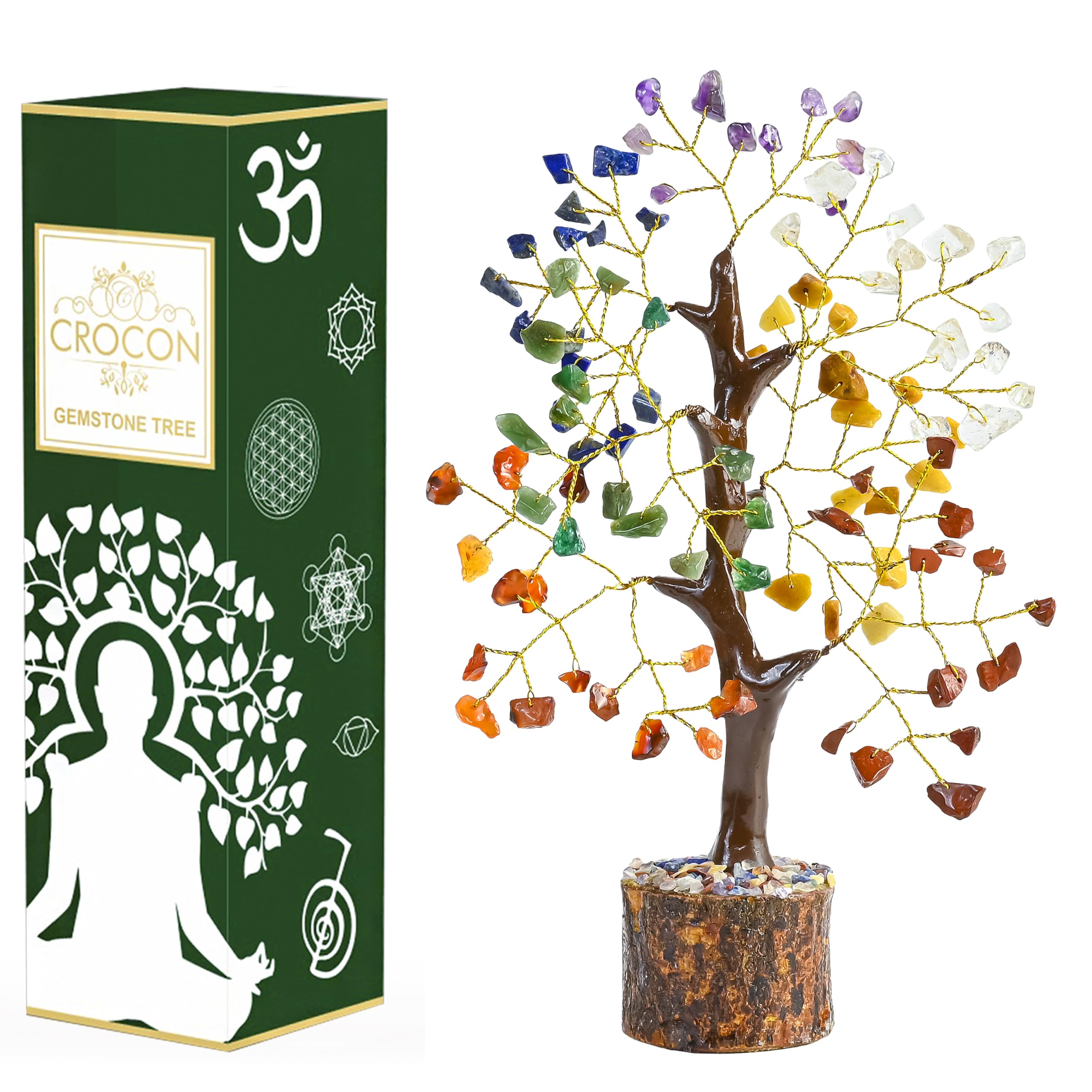 7 Chakra Tree - Crystal Tree - Chakra Tree of Life - Crystal Gifts Money Tree Tree of Life Decor Gemstone Tree Feng Shui Chakra 