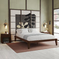 Bme Chalipa 14    Queen Bed Frame - Solid Wood Platform Bed - Japanese Joinery Bed Frame - Wood Slat Support - No Box Spring Nee