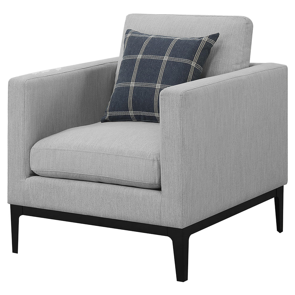 Coaster Home Furnishings Apperson Cushioned Back Arm Chair Light Grey