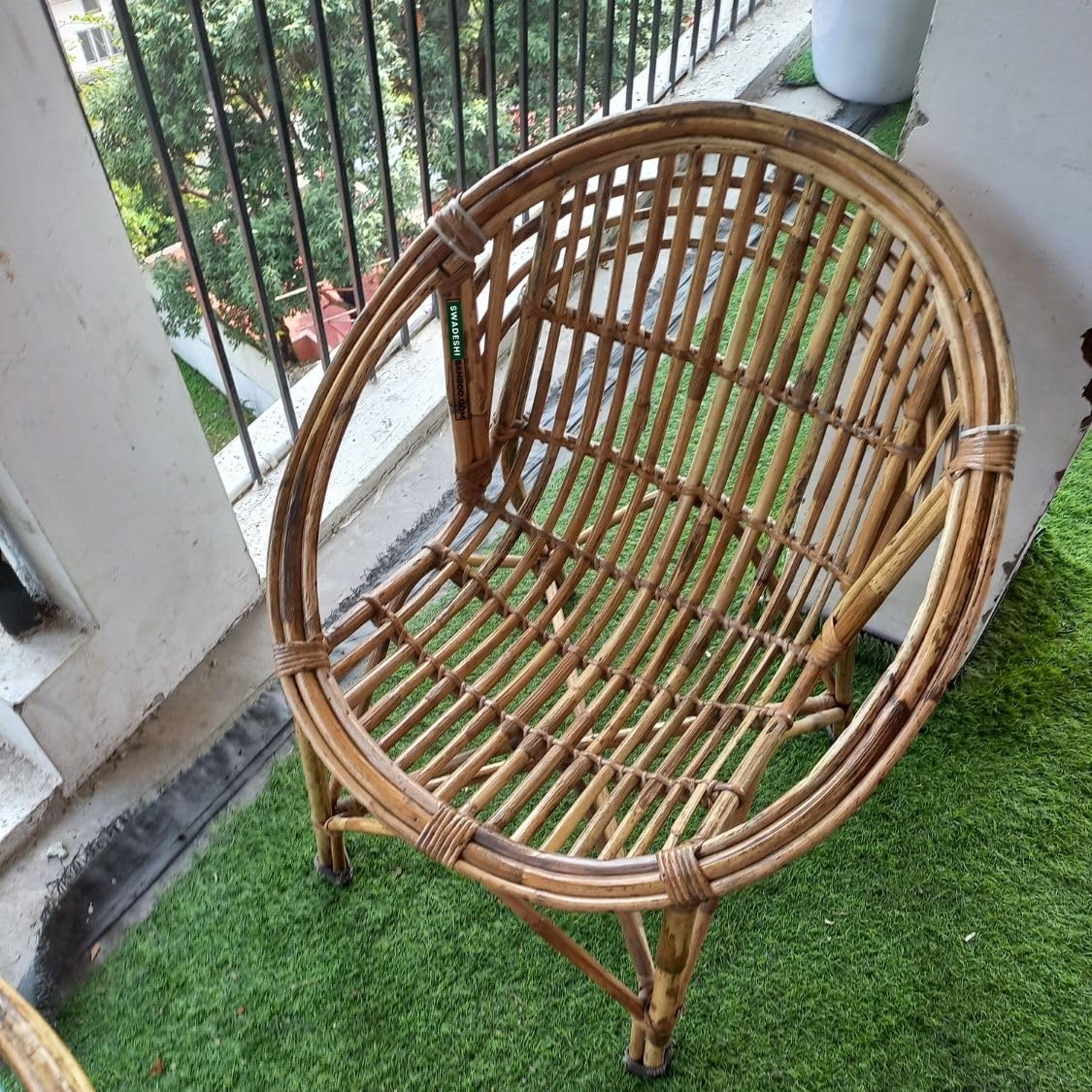 Swadeshi Bamboo Lightweight Cane Bamboo Chairs | Dust Free | Brown | Chair For Home, Dining Room, Bedroom, Living Room, Office,