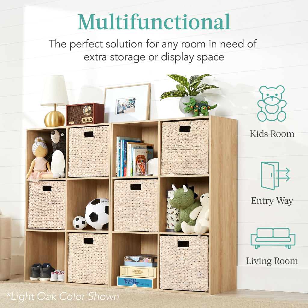 Best Choice Products 6-Cube Storage Organizer, 13.5In Shelf Opening, Bookcase, Display Shelf, Customizable W/ 3 Removable Back Panels – White