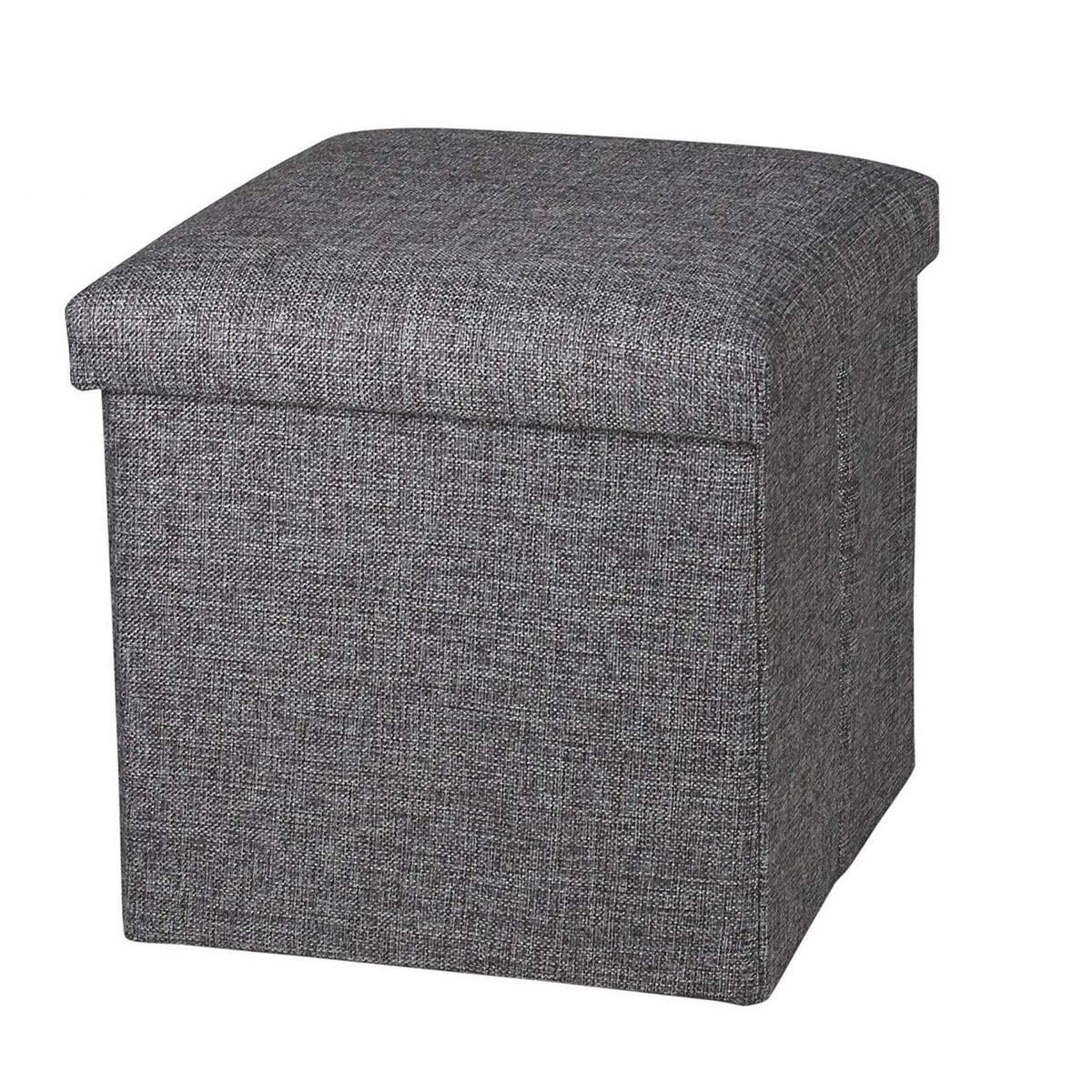 Emarket Elegance Cube Shape Storage Chair Foot Rest Ottoman Bench Stool For Home Storage Organization With Cushioned Seat Hinged