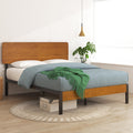 ZINUS Olivia Metal and Bamboo Platform Bed Frame, No Box Spring Needed, Wood Slat Support, Easy Assembly, Twin