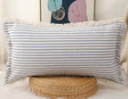 Panod Decorative Boho Long Lumbar Pillow Cover 12X24,Super Soft Cotton Modern Long Rectangle Pillow Cover Pillow Case For Bed So