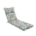 Pillow Perfect Floral Indoor/Outdoor Split Back Chaise Lounge Cushion With Ties Plush Fiber Fill, Weather, And Fade Resistant, 7