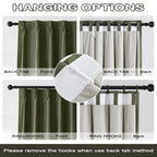 102 Inch Pinch Pleated Drapes 2 Panels Set, Back Tab Ceiling Curtains For Track System, Privacy Assured Thermal Insulated Curtai