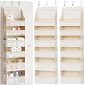 Criusia 2 Pack Over the Door Organizer, 6-Shelf Closet Hanging Storage with 13 Mesh Pockets, 55lbs Capacity Behind the Door Stor