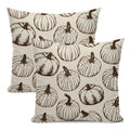 Fall Throw Pillow Covers 18 X 18 Set Of 2 Black Fall Pumpkin Pillow Covers Outdoor Decor Autumn Harvest Thanksgiving Decoration