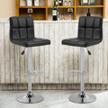 Officlever Modern Bar Stool Set of 2 counter Height Barstools Heigh Adjustable Swivel Bar Stool PU Leather Bar chairs Home Kitch