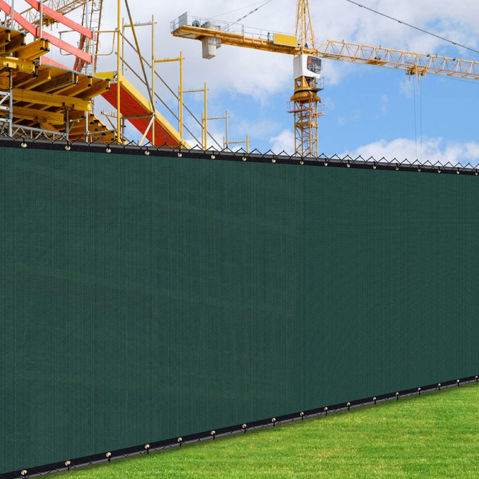 I Cover 6X50Ft Fence Privacy Screen, Heavy Duty Privacy Fence Screen, Outdoor Shade Cloth Mesh Barrier, Cable Zip Ties Included,
