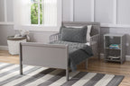 Delta Children Fancy Wood Toddler Bed - Greenguard Gold Certified, Grey